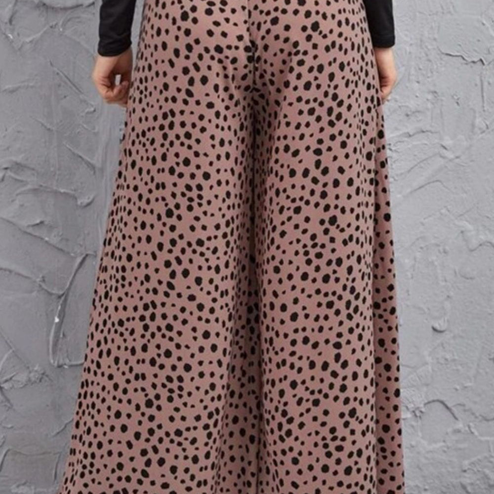 Animal Print High-Rise Pants