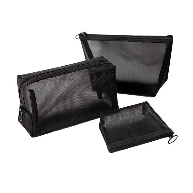 Black Mesh Make Up Organizers