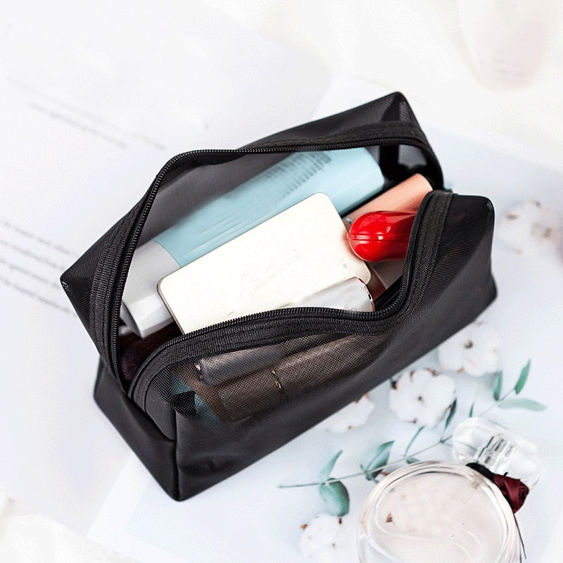 Black Mesh Make Up Organizers