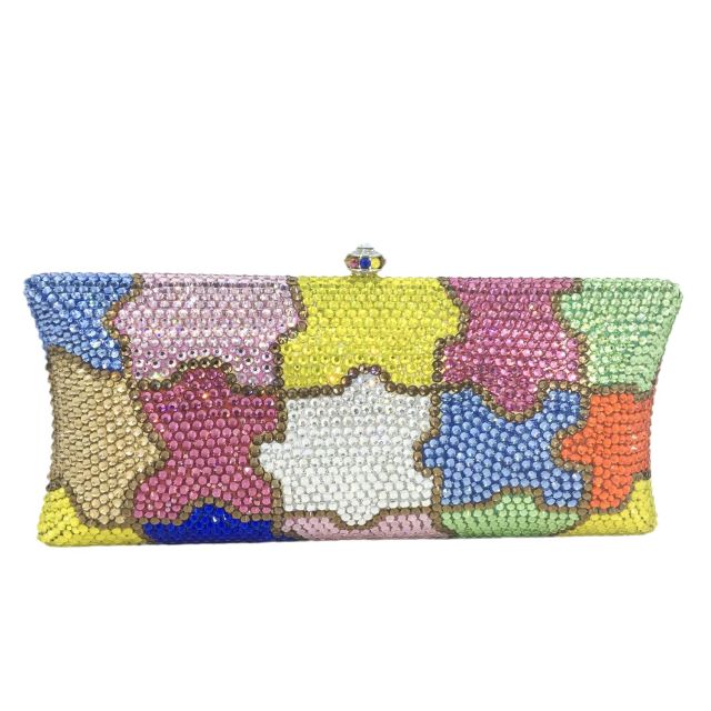 Novelty Puzzle Crystal Evening Bag