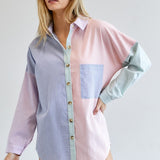 Multi Color Striped Button Down Shirt