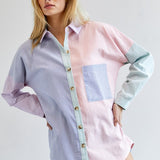 Multi Color Striped Button Down Shirt