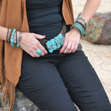 Turquoise Chunk on Cuff Ring