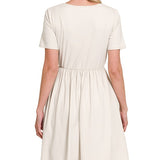 Brushed DTY Buttery Soft Fabric Surplice Dress