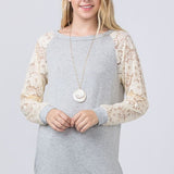 Lace Sleeve Raglan Tunic