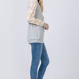 Lace Sleeve Raglan Tunic