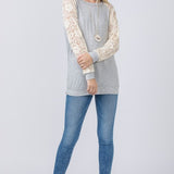 Lace Sleeve Raglan Tunic