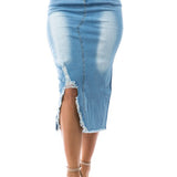 DENIM MAXI SKIRTS