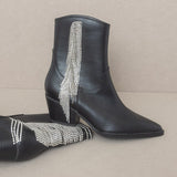 Oasis Society Rowan - Rhinestone Fringe Boot