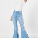 Distressed Flare Jeans