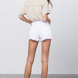 HIGH RISE WHITE SHORTS