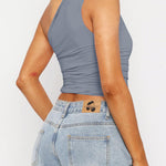 Ruched One Shoulder Tank