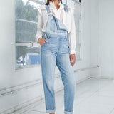 Pocket Detail Denim Overall Jumpsuit