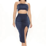 Miami Skirt Set in Dark Denim