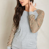 Lace Sleeve Raglan Tunic