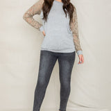 Lace Sleeve Raglan Tunic