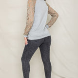 Lace Sleeve Raglan Tunic