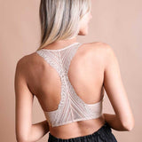 Seamless Front Lace Racerback Bralette