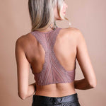 Seamless Front Lace Racerback Bralette