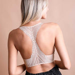 Seamless Front Lace Racerback Bralette