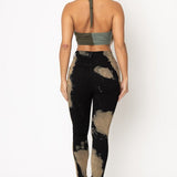 Bleach Skinny Jean in Black