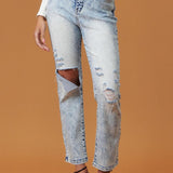 High Rise Distressed Skinny