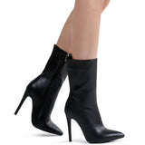 POINTED STILETTO HIGH ANKLE BOOTS