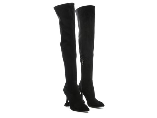 OVER THE KNEE HIGH HEELED BOOTS