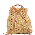 Woven Straw Backpack