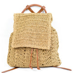 Woven Straw Backpack