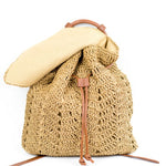 Woven Straw Backpack