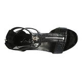 FELICITY Zip Up Croc Textured Sandals