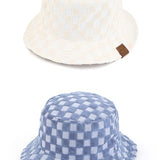 CC Checkered Terry Cloth Bucket Hat