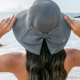 Bow Back Straw Bucket Hat