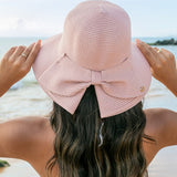 Bow Back Straw Bucket Hat