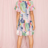 Tie Dye Ruffle Triple Tiered Midi Dress