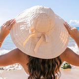 Classic Bow Accent Sunhat Extra Wide Brim