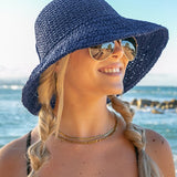 Bow Accent Woven Straw Bucket Sun Hat