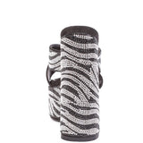 SINFUL HIGH PLATFORM PATTERNED DIAMANTE SLIDES