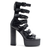 LONDON RAG SAROUCHI CAGED HIGH HEEL BUCKLE SANDAL