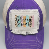 Blessed Mama Leopard BrushS Patch Trucker Hat