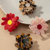 Acetate flower hair claw clip