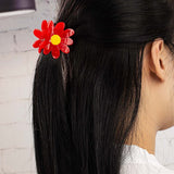 Acetate flower hair claw clip