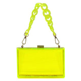 Acrylic Chain Handle See Thru Crossbody Clutch