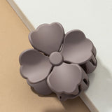 Matte Color Coated Flower Hair Claw Clip