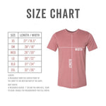 Mama Mode 24/7 Short Sleeve Graphic Tee Size Chart