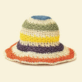 Packable crochet straw bucket hat