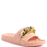 MIAMI SHOT BLING CHAIN STRAP WOVEN SLIP ON FLATS