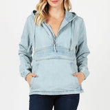 Denim Jacket with Hoodie