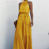 Womens Polka Dot Maxi Dress